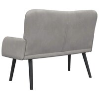 Twee Persoons Sofa Lichtgrijs 115 x 61 x 87 cm Fluweel 6