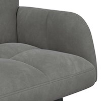 Twee Persoons Sofa Donkergrijs 115 x 61 x 87 cm Fluweel 7