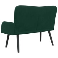 Twee Persoons Sofa Donkergroen 115 x 61 x 87 cm Fluweel 6