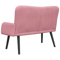 Twee Persoons Sofa Roze 115 x 61 x 87 cm Fluweel 6