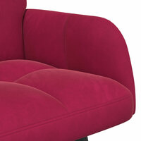 Twee Persoons Sofa Wijnrood 115 x 61 x 87 cm Fluweel 7