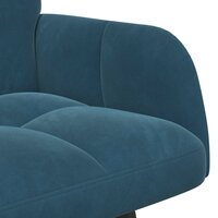 Twee Persoons Sofa Blauw 115 x 61 x 87 cm Fluweel 7