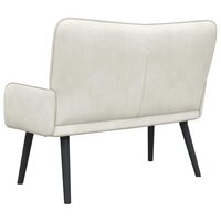 Twee Persoons Sofa Cr&egrave;me 115 x 61 x 87 cm Fluweel 6