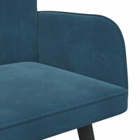 Twee Persoons Sofa Blauw 115 x 61 x 87 cm Fluweel 7