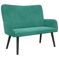 Twee Persoons Sofa Turquoise 115 x 61 x 87 cm Fluweel 2