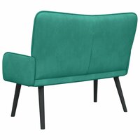 Twee Persoons Sofa Turquoise 115 x 61 x 87 cm Fluweel 6