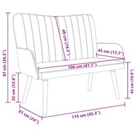 Twee Persoons Sofa Turquoise 115 x 61 x 87 cm Fluweel 9