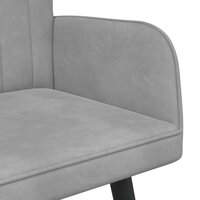 Twee Persoons Sofa Lichtgrijs 115 x 61 x 87 cm Fluweel 7