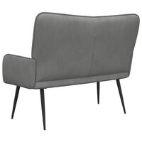 Twee Persoons Sofa Donkergrijs 115 x 61 x 87 cm Fluweel 6