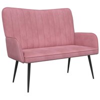 Twee Persoons Sofa Roze 115 x 61 x 87 cm Fluweel 2