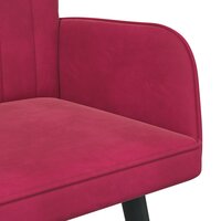 Twee Persoons Sofa Wijnrood 115 x 61 x 87 cm Fluweel 7