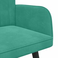 Twee Persoons Sofa Turquoise 115 x 61 x 87 cm Fluweel 7
