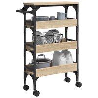 Keukentrolley Sonoma Eiken 53 x 20 x 76 cm Bewerkt hout 3