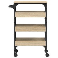 Keukentrolley Sonoma Eiken 53 x 20 x 76 cm Bewerkt hout 6