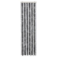 Vliegengordijn 56x185 cm chenille grijs en zwart 3