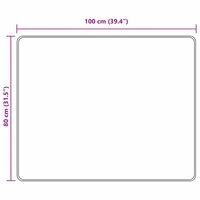 Vloerkleedloper MARSA Zwart 80 x 100 cm Polyester en PVC 7