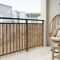 Tuinhek Ge&euml; carboniseerd 400 x 100 cm Riet 3