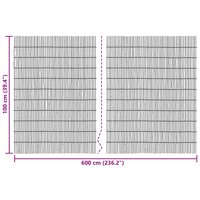Tuinhek Ge&euml; carboniseerd 600 x 100 cm Riet 7