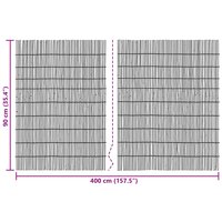 Tuinhek Ge&euml; carboniseerd 400 x 90 cm Riet 7