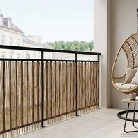 Tuinhek Ge&euml; carboniseerd 300 x 80 cm Riet 3