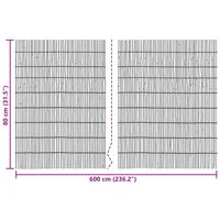 Tuinhek Ge&euml; carboniseerd 600 x 80 cm Riet 7