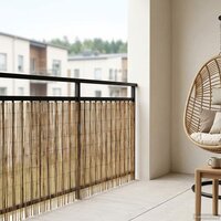 Tuinhek Ge&euml; carboniseerd 1000 x 80 cm Riet 3