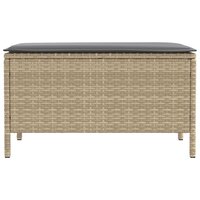 Tuinvoetenbank Beige en Licht Grijs 80 x 38 x 42 cm PE Rattan 4