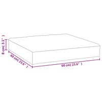 Palletkussen 60x60x8 cm oxford stof turquoise 7