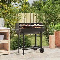 Houtskoolbarbecue Verstelbaar Zwart 96,5 x 42,5 x 88,5 cm 3