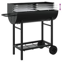 Houtskoolbarbecue Verstelbaar Zwart 96,5 x 42,5 x 88,5 cm 8