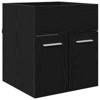 Wastafelkast Zwart Eiken 41 x 38,5 x 46 cm Bewerkt hout 2