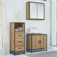 Badkamermeubelset Artisan Eiken 35 x 37,5 x 100 cm Bewerkt hout 4