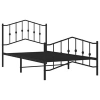 Bedframe met hoofd- en voeteneinde&nbsp;metaal zwart 100x190 cm 5