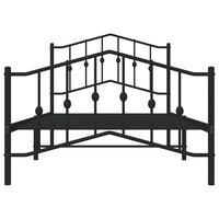 Bedframe met hoofd- en voeteneinde&nbsp;metaal zwart 100x190 cm 6