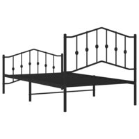 Bedframe met hoofd- en voeteneinde&nbsp;metaal zwart 100x190 cm 8