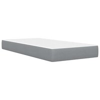 Bedframe met matras met hoofdeinde Lichtgrijs 80 x 200 cm Stof 5