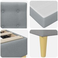 Bedframe met matras met hoofdeinde Lichtgrijs 80 x 200 cm Stof 9