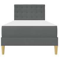 Bedframe met matras met hoofdeinde Donkergrijs 80 x 200 cm Stof 6