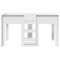 Stapelbed voor Kinderen met opslag Wit 75 x 190 cm Bewerkt hout 5