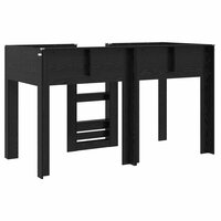 Stapelbed voor Kinderen Zwart Eiken 75 x 190 cm Bewerkt hout 7