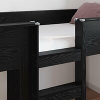 Stapelbed voor Kinderen Zwart Eiken 80 x 200 cm Bewerkt hout 3