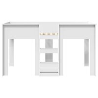 Stapelbed voor Kinderen met opslag Wit 90 x 200 cm Bewerkt hout 5