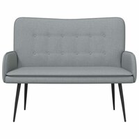 2-Zits Sofa Lichtgrijs 115 x 61 x 87 cm Stof 4