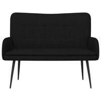 2-Zits Sofa Zwart 115 x 61 x 87 cm Stof 4