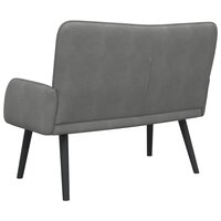 Twee Persoons Sofa Donkergrijs 115 x 61 x 87 cm Fluweel 6