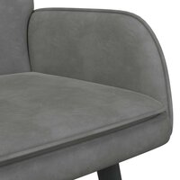 Twee Persoons Sofa Donkergrijs 115 x 61 x 87 cm Fluweel 7