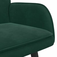 Twee Persoons Sofa Donkergroen 115 x 61 x 87 cm Fluweel 7