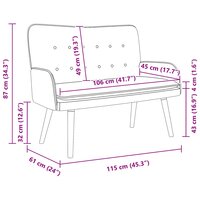 Twee Persoons Sofa Donkergroen 115 x 61 x 87 cm Fluweel 9