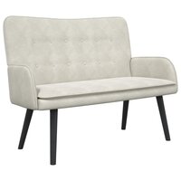 Twee Persoons Sofa Cr&egrave;me 115 x 61 x 87 cm Fluweel 2