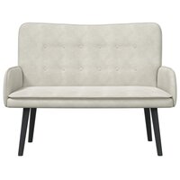 Twee Persoons Sofa Cr&egrave;me 115 x 61 x 87 cm Fluweel 4